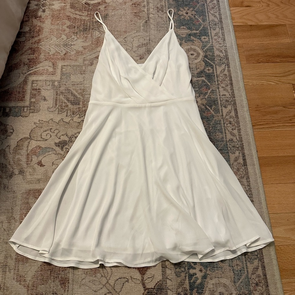 Elegant White Spaghetti Strap Dress